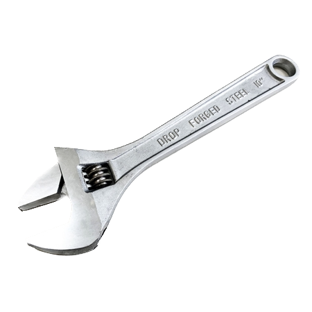 Toolzone 10"/250mm Satin Finish Adjustable Spanner