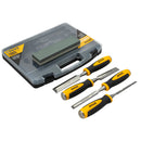 XTrade X0900044 4 Piece Chisel Set with Sharpening Stone