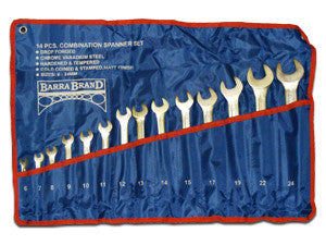 Barra Brand 14pc Combination Spanner Set 6-24mm